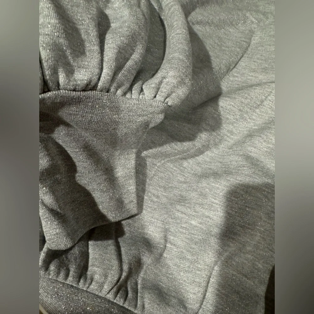 Express Grey Sparkle Hoodie - Picture 3 of 5